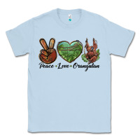 Dusty Blue Peace Love Orangutan Classic Tee - LillyAllenDesigns