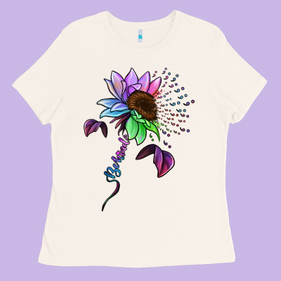 Autism Be Kind Ladies Tee Designed By Nancycooperartshop