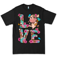 Black love little cute cow Premium Tee - NancyCooperArtShop