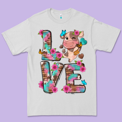 Love Little Cute Cow Premium Tee Designed By Nancycooperartshop