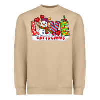 Mushroom love christmas snowman Heavyweight Sweatshirt - CowGirlArtShop