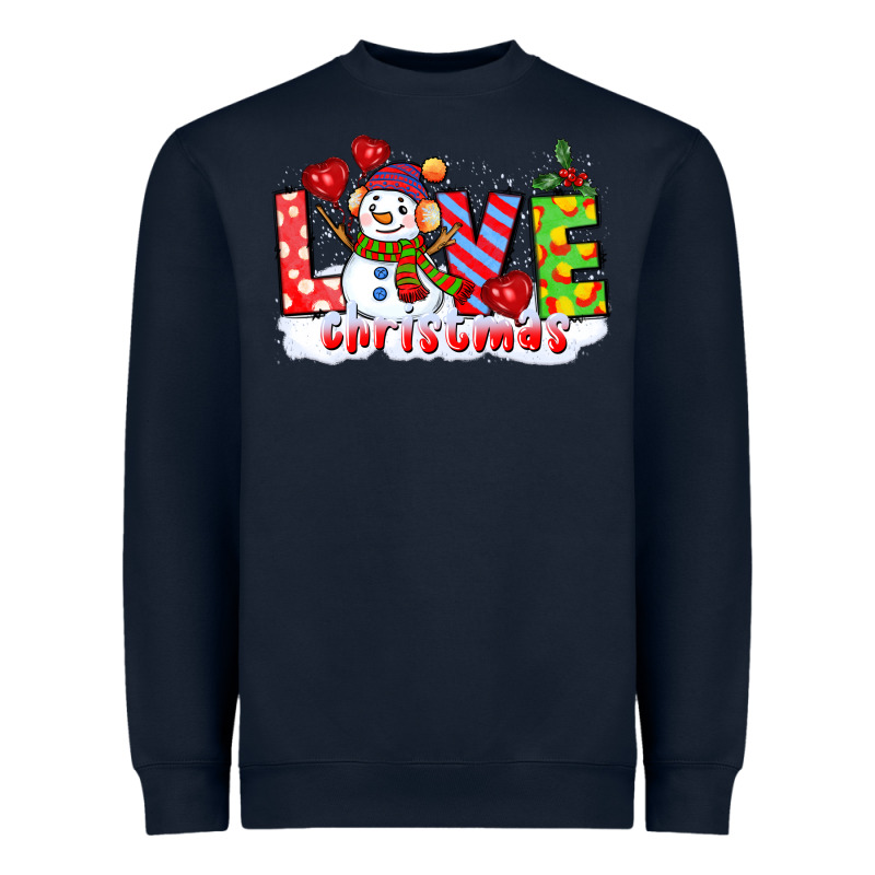 Love Christmas Snowman Heavyweight Sweatshirt by CowGirlArtShop | Teevron