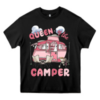 Black queen of the camper Heavy Core Tee - MaliasSmallBusiness