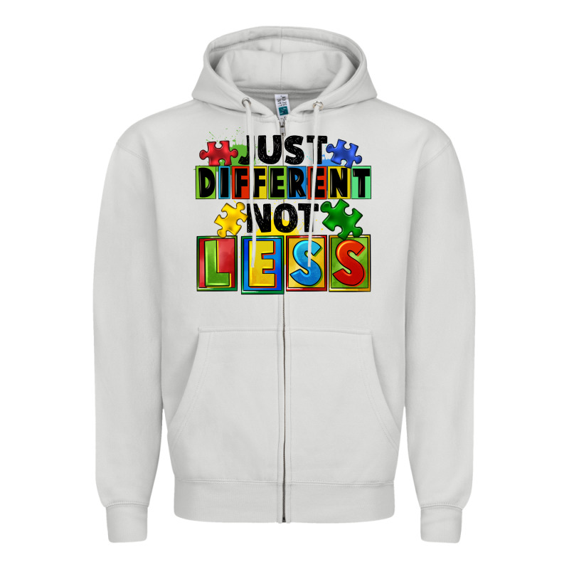 Just Different Not Less Zipper Hoodie by FaDigitalArtStudio | Teevron