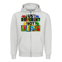 Dove Grey Just different not less Zipper Hoodie - FaDigitalArtStudio