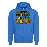 True Royal Just different not less Zipper Hoodie - FaDigitalArtStudio