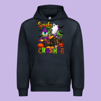 Spooky Cruhser With Monster Truck Urban Hoodie Designed By Artiststas