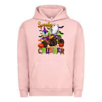 Pigment Salmon spooky cruhser with monster truck Urban Hoodie - Artiststas