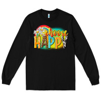 Black Choose happy Long Sleeve Tee - NancyCooperArtShop