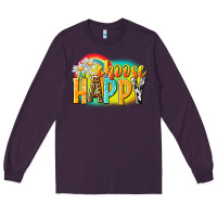 Plum Choose happy Long Sleeve Tee - NancyCooperArtShop