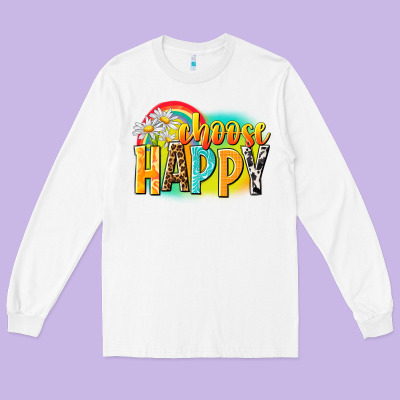 Choose Happy Long Sleeve Tee Designed By Nancycooperartshop