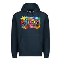 Navy Autism accept understand love Premium Hoodie - FaDigitalArtStudio