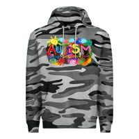 Slate Camo Autism accept understand love Premium Hoodie - FaDigitalArtStudio