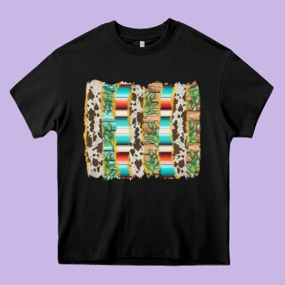 Western Brushstroke Heavy Core Tee Designed By Adodesignshop