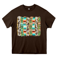 Chocolate Brown western brushstroke Heavy Core Tee - AdoDesignShop