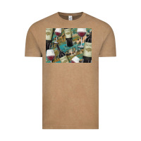 Vintage Coffee California Wine with Leopard Background Vintage Tee - Bettercallsaul