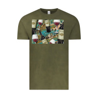 Vintage Olive California Wine with Leopard Background Vintage Tee - Bettercallsaul
