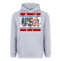 Heather Grey 4th of july usa seamless pattern Heavyweight Hoodie - BundleAndBundleShop
