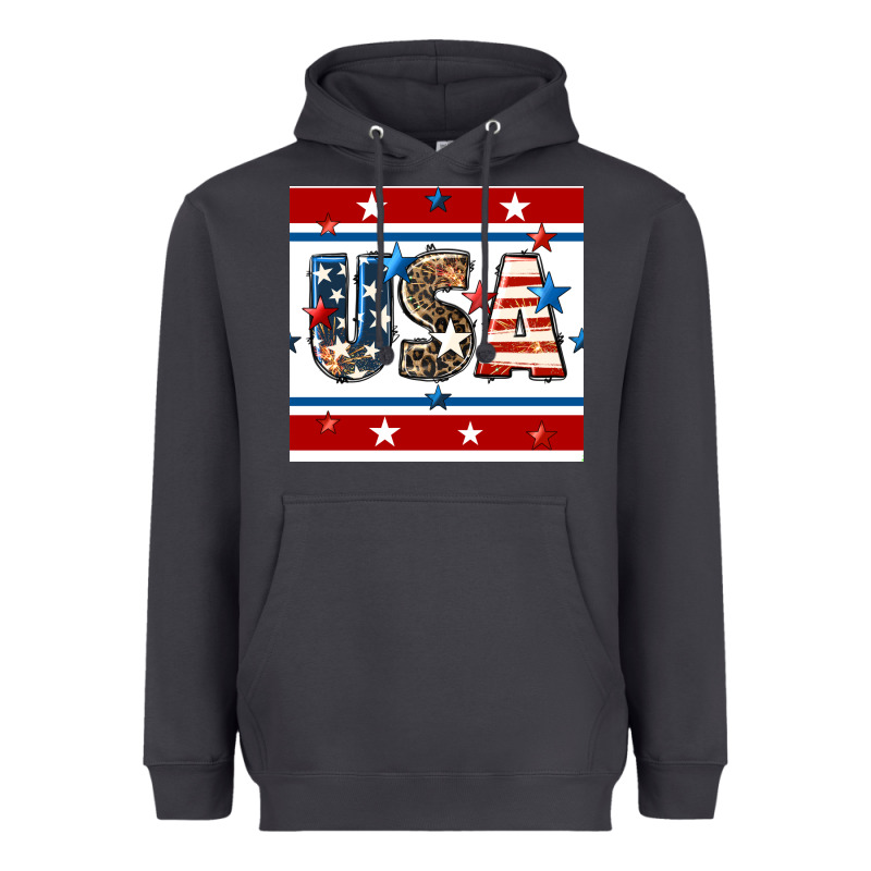 4th Of July Usa Seamless Pattern Heavyweight Hoodie by BundleAndBundleShop | Teevron