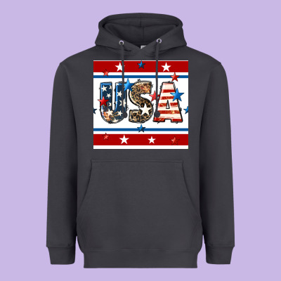 4th Of July Usa Seamless Pattern Heavyweight Hoodie Designed By Bundleandbundleshop