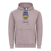 Blue Glitter Rainbow Mom Skull Vintage Hoodie | Teevron