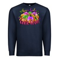 Navy where babies come from Premium Sweatshirt - LillyAllenDesigns