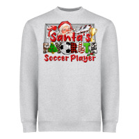 Heather Grey santas favorite soccer player Heavyweight Sweatshirt - CowGirlArtShop