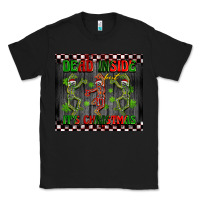 Black dead inside but it's Christmas dancing skeletons Classic Tee - BarkalooDesign