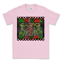 Bubblegum Pink dead inside but it's Christmas dancing skeletons Classic Tee - BarkalooDesign