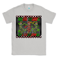 Moon Dust dead inside but it's Christmas dancing skeletons Classic Tee - BarkalooDesign