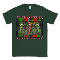 Sports Green dead inside but it's Christmas dancing skeletons Classic Tee - BarkalooDesign