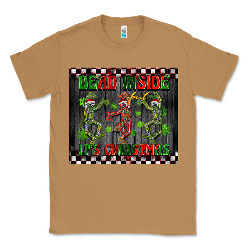 Dead Inside But It's Christmas Dancing Skeletons Classic Tee by BarkalooDesign | Teevron