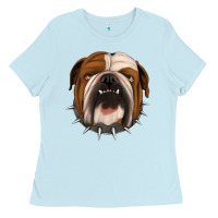 Baby Blue Bulldog Ladies Tee - Jasminsmagicworld