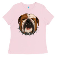 Bubblegum Pink Bulldog Ladies Tee - Jasminsmagicworld