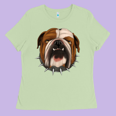 Bulldog Ladies Tee Designed By Jasminsmagicworld