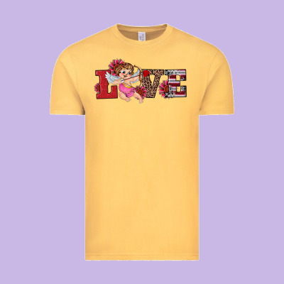 Valentine's Day Cupid Sunflowers Love Vintage Tee Designed By Ranaportraitstore