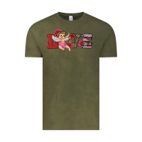 Vintage Olive valentine's day cupid sunflowers love Vintage Tee - RanaPortraitStore