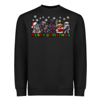 Black merry christmas gnomies Heavyweight Sweatshirt - CowGirlArtShop