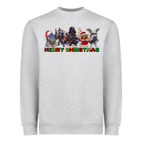 Heather Grey merry christmas gnomies Heavyweight Sweatshirt - CowGirlArtShop