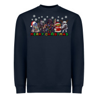Navy merry christmas gnomies Heavyweight Sweatshirt - CowGirlArtShop