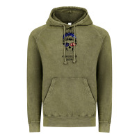 Vintage Olive American Stars, American Flag Patterned Mom Skull Vintage Hoodie - Bettercallsaul