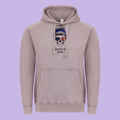 American Stars, American Flag Patterned Mom Skull Vintage Hoodie Designed By Bettercallsaul