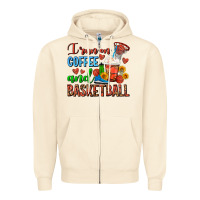 Sandshell I Run On Coffee And Basketball Frappe Zipper Hoodie - FaDigitalArtStudio