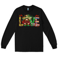 Black Mexico love with gnome Long Sleeve Tee - NancyCooperArtShop