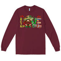 Burgundy Mexico love with gnome Long Sleeve Tee - NancyCooperArtShop