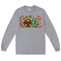 Heather Grey Mexico love with gnome Long Sleeve Tee - NancyCooperArtShop