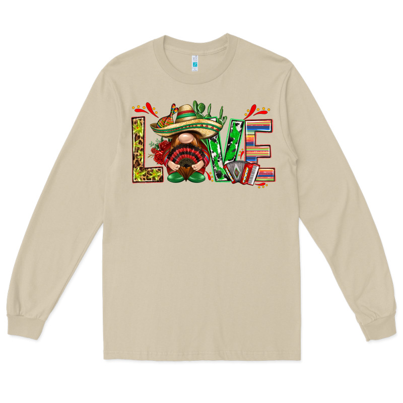 Mexico Love With Gnome Long Sleeve Tee by NancyCooperArtShop | Teevron