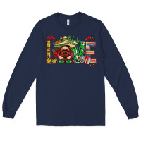 Navy Mexico love with gnome Long Sleeve Tee - NancyCooperArtShop