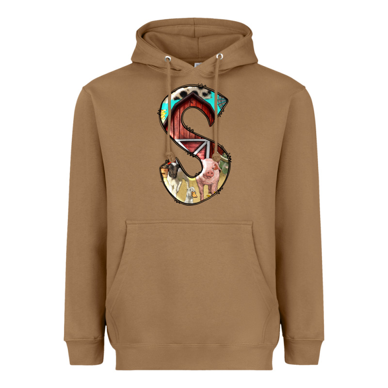 Farm Life Alphabet Lowercase Letters S Heavyweight Hoodie by BundleAndBundleShop | Teevron