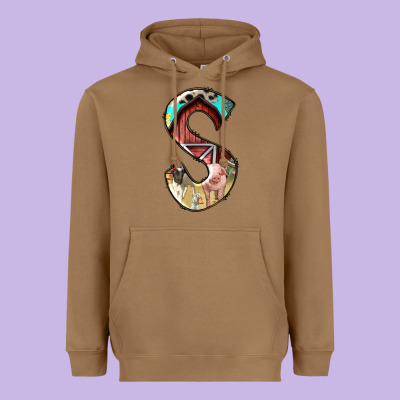 Farm Life Alphabet Lowercase Letters S Heavyweight Hoodie Designed By Bundleandbundleshop